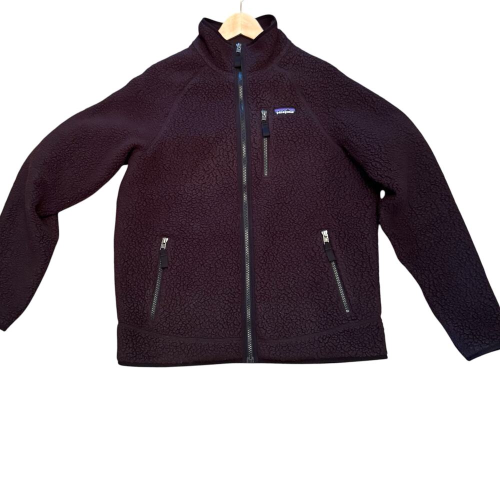 Patagonia Men's Medium Black Retro Pile Full Zip Jacket #22801